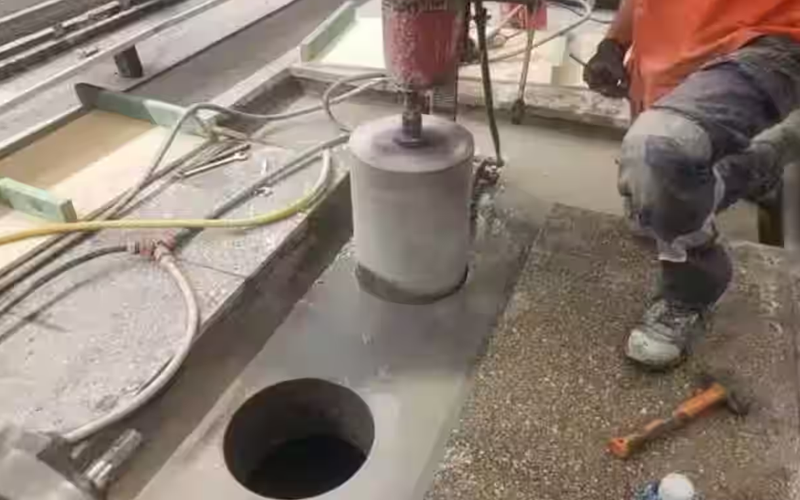 Railing Granite Holes